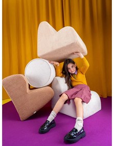 Poltrona per bambini marrone con rivestimento in velluto a coste Cloud – Wigiwama