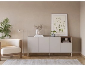 Cassettiera color crema 180x80 cm Cailin - Marckeric