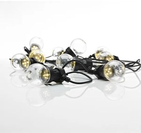 Markslöjd 703181 - Catena luminosa LED da esterno DAKKE 10xLED 7,5m IP44 bianco caldo