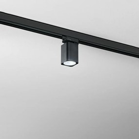 Faretto In Alluminio A Led Per Sistema In Binario Colore Nero Orientabile