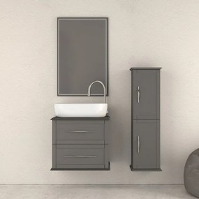 Specchio con illuminazione integrata bagno rettangolare Tiffany BADEN HAUS L 59 x H 90 x P 4 cm grigio / argento