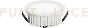 Incasso led fusion bianco 5w 400lm 4000k 7x3,2cm in alluminio