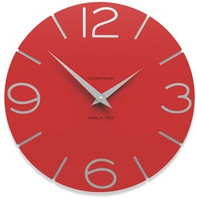 CalleaDesign Orologio da parete colore rosso fuoco Smile