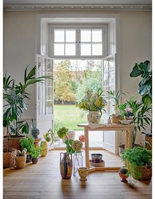 Tavolo consolle di colore naturale in legno di cauciù massiccio 35x100 cm Serrone – Bloomingville