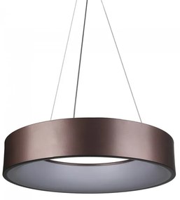 Lampada Led A Sospensione Moderno Circolare Colore Caffe Marrone Diametro 450mm 25W 3000K Dimmerabile SKU-3994