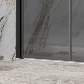 Porta doccia saloon 120-125 cm vetro fumé | KSAL2800AN - KAMALU
