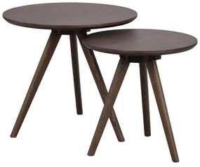 Tavolino rotondo con piano in rovere ø 50 cm Yumi - Rowico