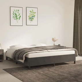 Giroletto Senza Materasso Grigio Scuro 180x200 Cm Velluto /
