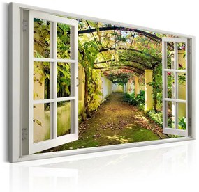 Quadro Window  View on Pergola  Colore Verde, Dimensioni e Misure 90x60