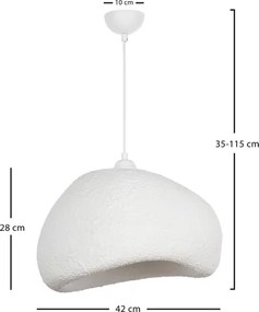 Brilagi - Lampadario a sospensione con cavo WABI SABI 1xE27/40W/230V Ø 42 cm bianco