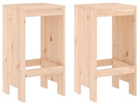 Sgabelli da bar 2 pz 40x36x75 cm in legno massello di pino