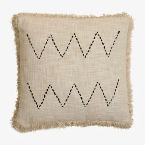 Cuscino Quadrato In Cotone (45x45 Cm) Tapevi Beige Lino - Sklum