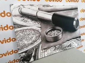 Stampa su tela – Per avventuriero in bianco e nero