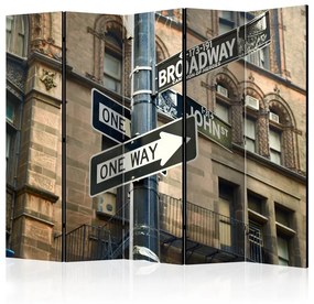 Paravento All roads lead to Broadway II [Room Dividers]