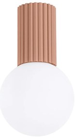 Plafoniera marrone chiaro con paralume in vetro ø 12 cm Orbital – Sollux