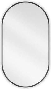 Mexen Loft specchio da bagno ovale 80 x 45 cm, cornice nera - 9851-080-045-000-70