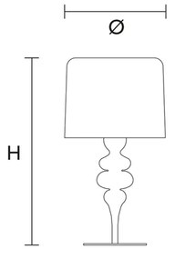 Lampada Da Scrivania Contemporanea Eva In Plastica Rosso Alluminio 4 Luci