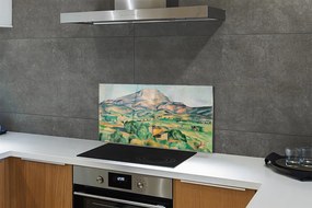Pannello paraschizzi cucina S. Victoria - Paul Cézanne 100x50 cm