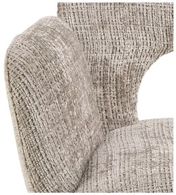 Sedia da pranzo grigio chiaro in imbottito con braccioli Graham – Actona