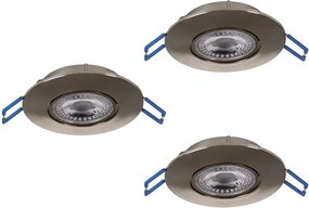 Eglo 300193 - Set 3x lampade LED da incasso GEDREZ LED/4,9W/230V Ø 9 cm cromato