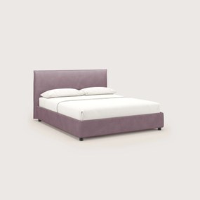 Nina letto contenitore dal design minimal in microfibra effetto pelle smacchiabile rosa