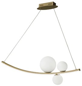 Lampada a sospensione ALTALENA led in metallo 120 cm verniciato ORO