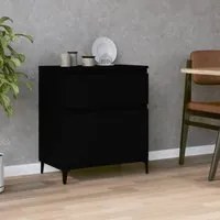 Credenza Nero 60x35x70 cm in Legno Multistrato 819685