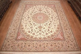 Isfahan Tappeto 320 x 410 (Iran) Annodato A Mano