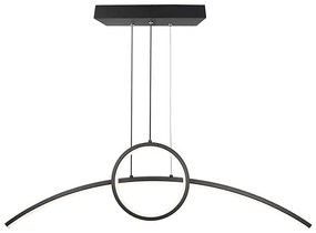 Lampadario LED a sospensione con filo LED/30W/230V 4000K 88 cm nero