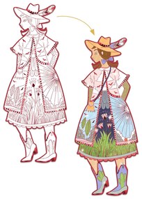 Disegni da colorare per piccoli stilisti - Fiodor & amiche