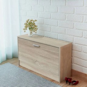 Panchina Con Scarpiera Colore Rovere 80x24x45 Cm /
