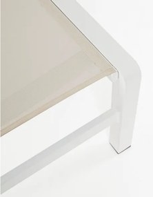 Lettino In Alluminio Impilabile Con Ruote Konnor Bianco New Bizzotto