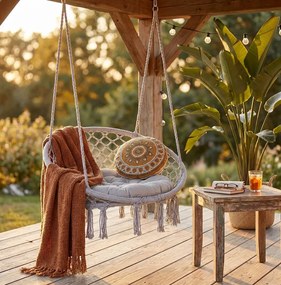 GREDY - sedia sospesa rotonda cm tondo 80/60x120 h