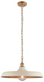 Endon 99999 - Lampadario a catena SABIAN 1xE27/10W/230V crema/oro