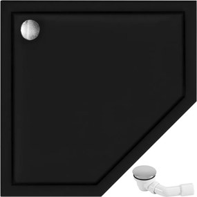 Piatto doccia acrilico Rea Diamond Black 90x90