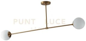 Lampadario a sospensione themys oro 2 luci attacco e14 120x170cm in...