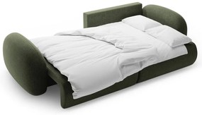 Divano angolare verde allungabile/con contenitore con rivestimento in ciniglia Tonale – Cosmopolitan Design