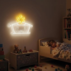 Luce neon presepe da parete