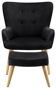 Poltrona in velluto nero Coco - Støraa