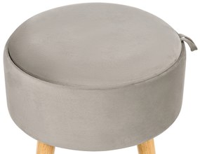 Pouf contenitore velluto grigio NEELY Beliani