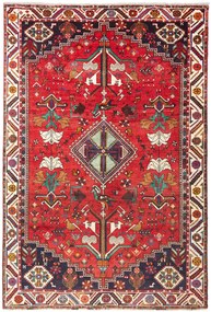 Shiraz Tappeto persiano 260 x 180 Rosso (Iran) Annodato A Mano