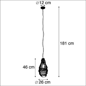 Lampada a sospensione orientale oro - Nidum Rombo