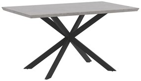 Tavolo da pranzo effetto cemento e nero 140 x 80 cm SPECTRA Beliani