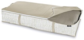 Custodia coperte Urban Domopak Living da 95x45x18 cm, bianca e oro