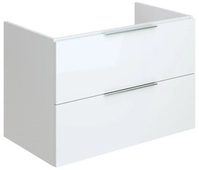 Mobile da bagno sotto lavabo  laccato lucido L 79 x H 53 x P 45 cm 2 cassetti, lavabo non incluso