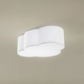Plafoniera soffitto Cloud TK Lighting, dimmerabile, Bianco / Opale, Soggiorno / Sala da pranzo, Tessuto / Stoffa / Seta, Giovanile, Plafoniera