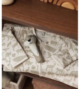 Jollein - Sacco a pelo 2in1 3-9 mesi 3 TOG Animals Olive Green