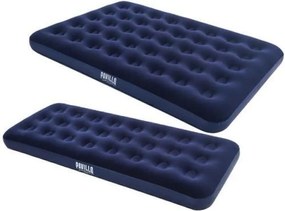 67004 materassino letto matrimoniale Airbed blu floccato plus 203x183xh22cm gonfiabile
