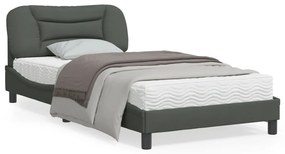 Giroletto con luci led grigio scuro 100x200 cm in tessuto