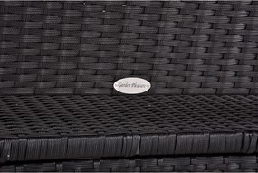 Panchina da giardino in rattan nero Ferrara - Garden Pleasure
